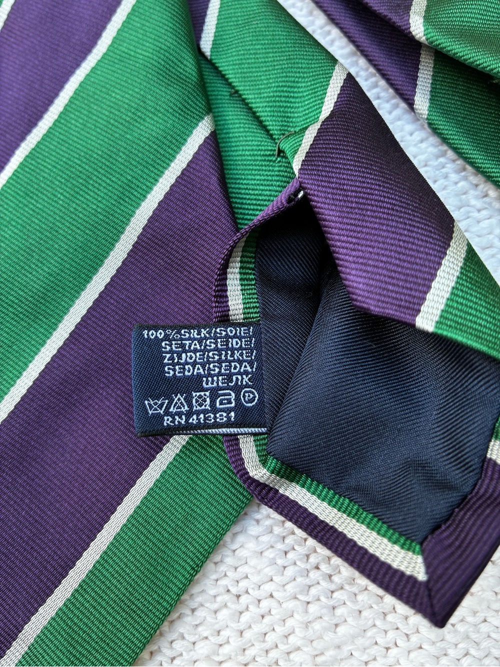 Polo Ralph Lauren Silk necktie tennis championships Wimbledon Commemorative tie - Picture 6 of 9
